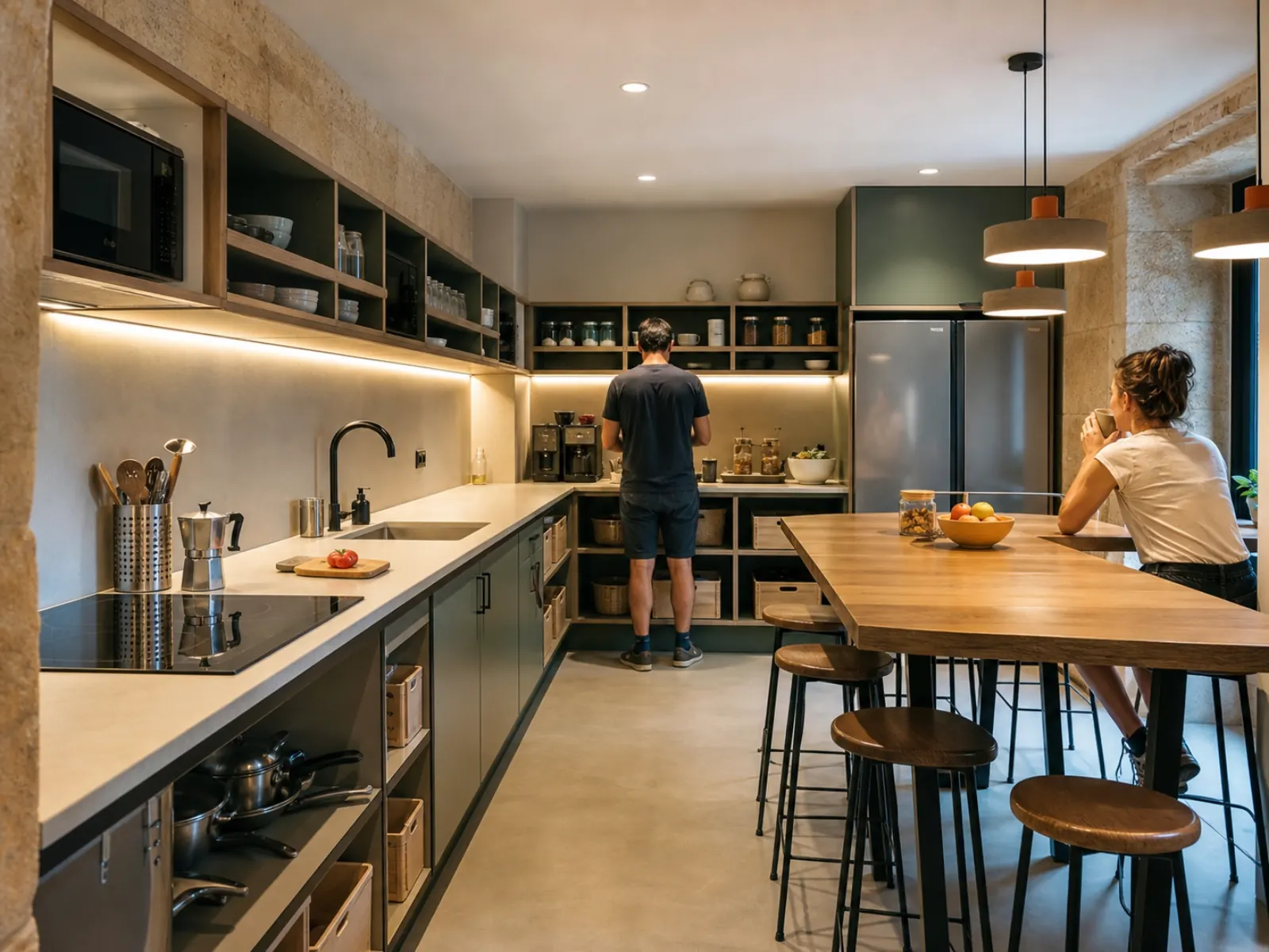 Cocina compartida conceptual de Camino Hub